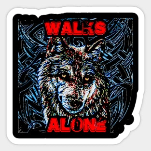 Walks alone Sticker